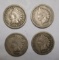 LOT OF FOUR 1863 CN INDIAN CENTS VG (4 COINS)