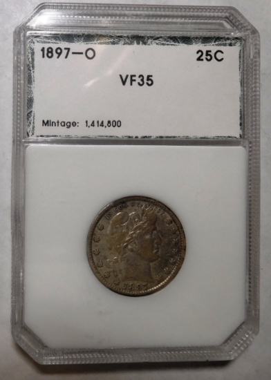 1897-O BARBER QUARTER PCI VF-35