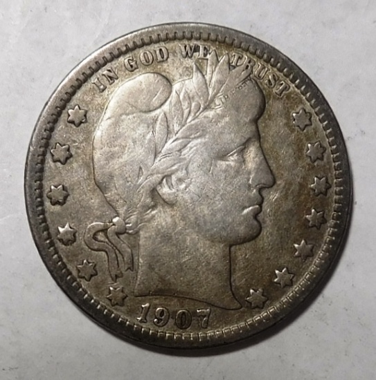 1907-O BARBER QUARTER VF-35