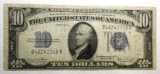 1934-D $10.00 SILVER CERTIFICATE VG