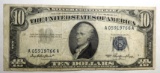 1953 $10.00 SILVER CERTIFICATE VF