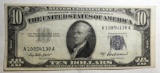 1953-A $10.00 SILVER CERTIFICATE XF