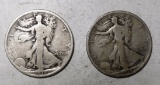 LOT OF TWO 1918 WALKER HALF DOLLARS FINE (2 COINS)