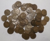 LOT OF 72 MIXED BETTER DATE HIGH GRADE D & S MINT LINCOLNS F/VF-XF/AU (72 COINS)