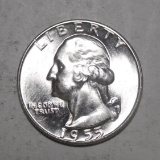 1955 WASHINGTON QUARTER GEM BU