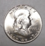 1953-D FRANKLIN HALF DOLLAR GEM BU FULL BELL LINES