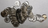 1954-S ROOSEVELT DIME GEM BU ROLL (SEVERAL WITH FULL TORCHES)