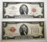 1928-G $2.00 NOTE FINE & 1963-A $2.00 STAR NOTE CRISP GEM UNC