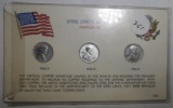 LOT OF THREE COIN SETS
