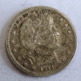 1911-D BARBER QUARTER XF-45