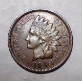 1904 INDIAN CENT CH BU RED BROWN