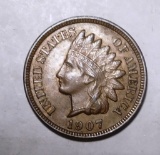 1907 INDIAN CENT CH BU RED BROWN