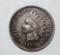 1865 FANCY 5 INDIAN HEAD CENT AU-58