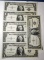 LOT OF SIX 1957 CONSEC. $1.00 SILVER CERTIFICATES CRISP GEM UNC (6 NOTES)