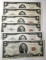 LOT OF SIX 1953/1963 $2.00 NOTES XF-UNC (6 NOTES)