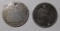 LOT OF TWO HOLED LIBERTY SEATED HALF DOLLARS