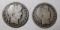 LOT OF TWO 1900-O BARBER HALF DOLLARS GOOD (2 COINS)