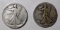 LOT OF TWO 1918-S WALKER HALF DOLLARS GOOD (2 COINS)