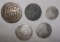 LOT OF FIVE CULL TYPE COINS (5 COINS)