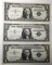 LOT OF THREE 1957 $1.00 SILVER CERTIFICATES CRISP GEM UNC (3 NOTES)