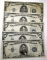 LOT OF FIVE 1934 $5.00 SILVER CERTIFICATES GD-XF (5 NOTES)