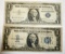 LOT OF 1934 & 1957-A $1.00 SILVER CERTIFICATES G/VG (2 NOTES)