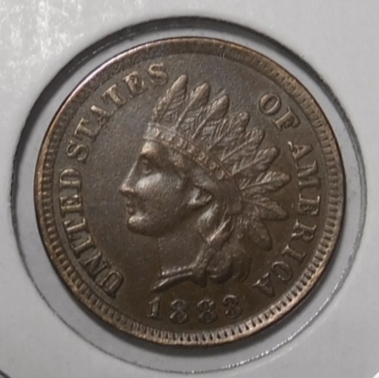 1883 INDIAN CENT AU-58