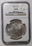 1881-S MORGAN DOLLAR NGC AU-58