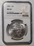 1885 MORGAN DOLLAR NGC MS-62