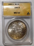 1885 MORGAN DOLLAR ANACS MS-62