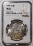 1885-O MORGAN DOLLAR NGC MS-62