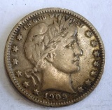 1909-S BARBER QUARTER XF-45