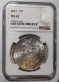 1887 MORGAN DOLLAR NGC MS-62