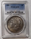 1889 MORGAN DOLLAR PCGS AU-53