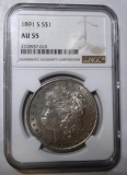 1891-S MORGAN DOLLAR NGC AU-55