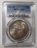 1897-S MORGAN DOLLAR PCGS AU-55