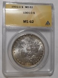 1901-O MORGAN DOLLAR ANACS MS-62