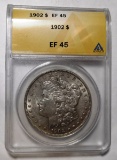 1902 MORGAN DOLLAR ANACS XF-45