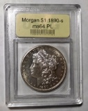 1890-S MORGAN DOLLAR USCG MS-64 PROOFLIKE