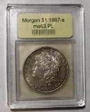 1897-S MORGAN DOLLAR USCG MS-63 PROOFLIKE