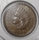 1896 INDIAN CENT AU-58