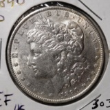 1890 MORGAN DOLLAR AU-58