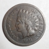 1873 INDIAN HEAD CENT VF/XF