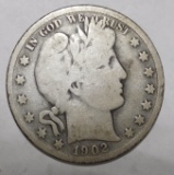 1902-S BARBER HALF DOLLAR VG