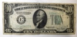 1934-D $10.00 SILVER CERTIFICATE FINE