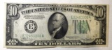 1934-A $10.00 SILVER CERTIFICATE VF