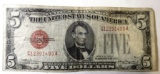 1928-C $5.00 & 1928-F $2.00 NOTES VG & XF (2 NOTES)