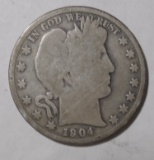 1904-S BARBER HALF DOLLAR G/VG