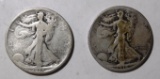 LOT OF TWO 1918-S WALKER HALF DOLLARS GOOD (2 COINS)