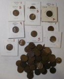 LOT OF SEVENTY MISC. DATE LINCOLN CENTS GOOD-FINE